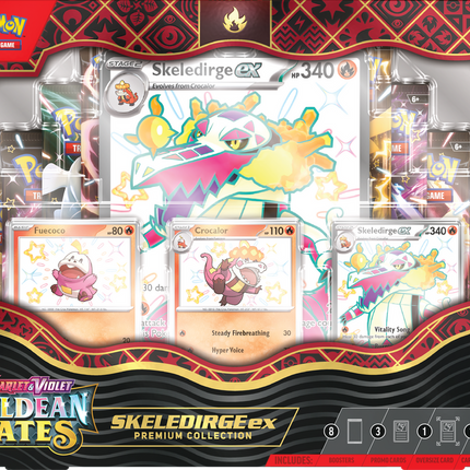 Pokémon Scarlet & Violet Paldean Fates Premium Collection Box (Meowscarada Ex/Skeledirge Ex/Quaquaval Ex)