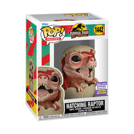 Funko Pop! Jurassic Park 30th Anniversary - Hatching Raptor SDCC 2023 Exclusive 1442
