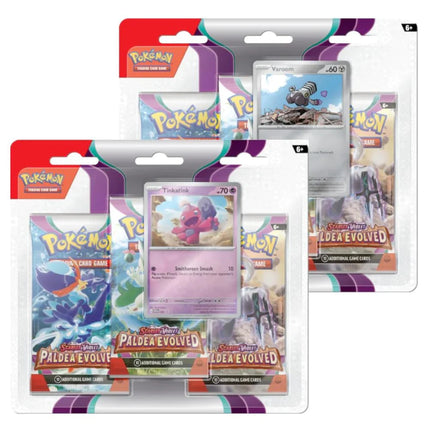 Pokémon Scarlet & Violet Paldea Evolved 3 Pack Blister - Tinkatink/Varoom
