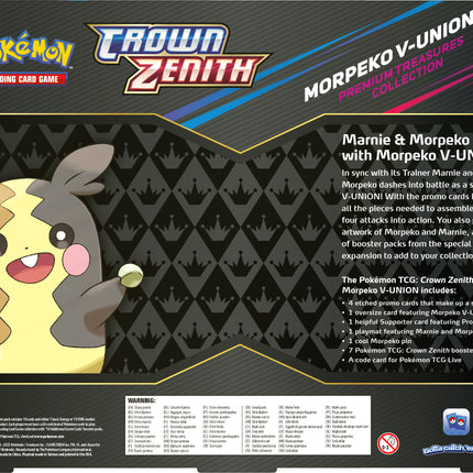 Pokémon Crown Zenith Premium Treasures Collection - Morpeko V-UNION