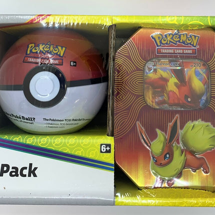 Pokémon Poke Ball and Flareon Tin