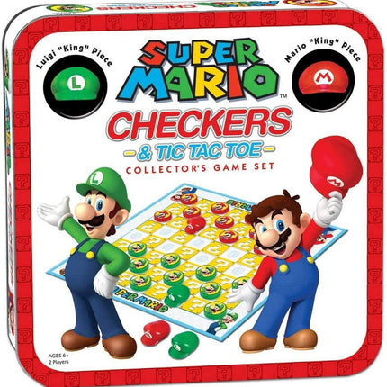 Super Mario Checkers & Tic Tac Toe - Collector’s Game Set