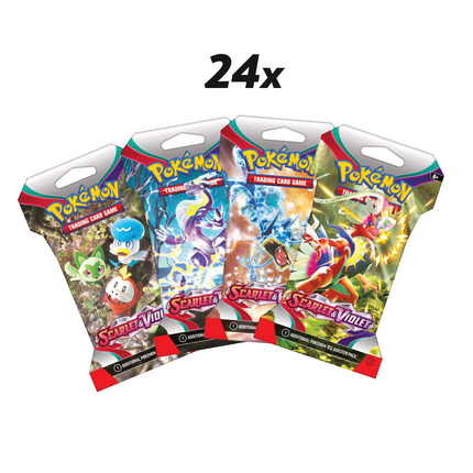 Pokémon Scarlet & Violet Sleeved Booster Pack Bundle (24 Packs)