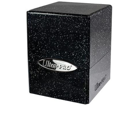 Deck Box Satin Cube Glitter Black