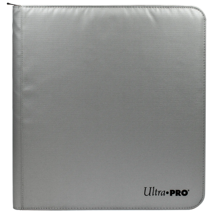 Ultra Pro Binder 12 Pocket Zippered Silver - Stores 480 Cards